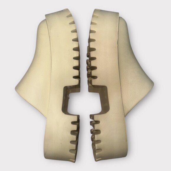 Jeffrey Campbell Biggie_2 Clog Womens 8 Off-White Lug Sole Platform Slip-On Shoe - Picture 4 of 9